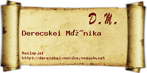 Derecskei Mónika névjegykártya