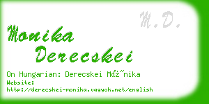 monika derecskei business card